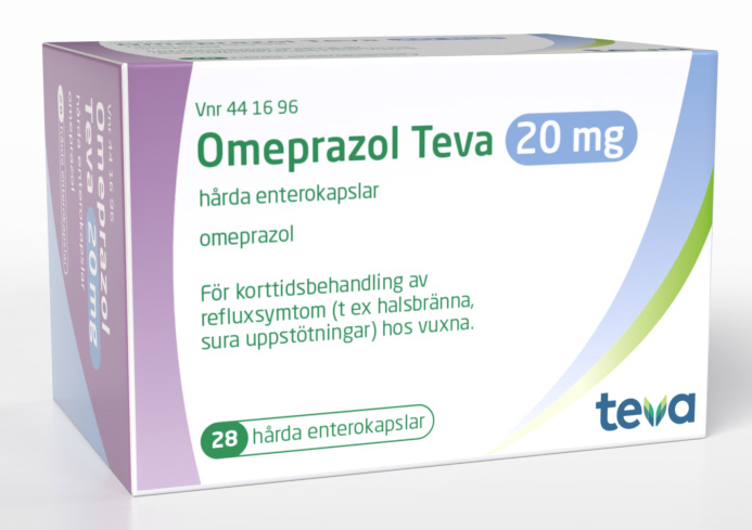 Bild på Omeprazol Teva, enterokapsel, hård 20 mg, 28 st