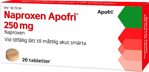 Bild på Naproxen Apofri, tablett 250 mg, 20 st