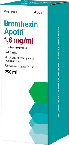 Bild på Bromhexin Apofri, oral lösning 1,6 mg/ml, 250 ml