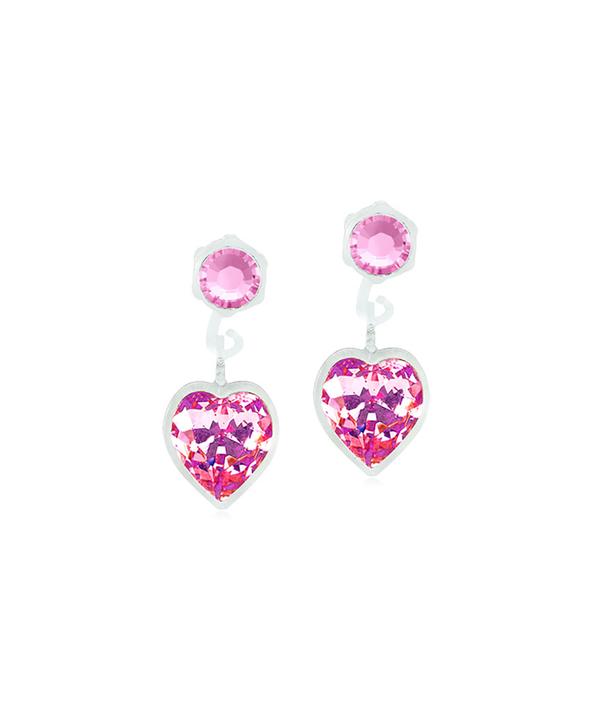 Bild på Blomdahl Pendant Heart 4/6mm Light Rose Örhängen Medicinsk plast, 1 par