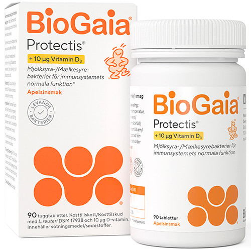BioGaia Protectis, Mjölksyrabakterier + 10 mikrogram D3, 90 st