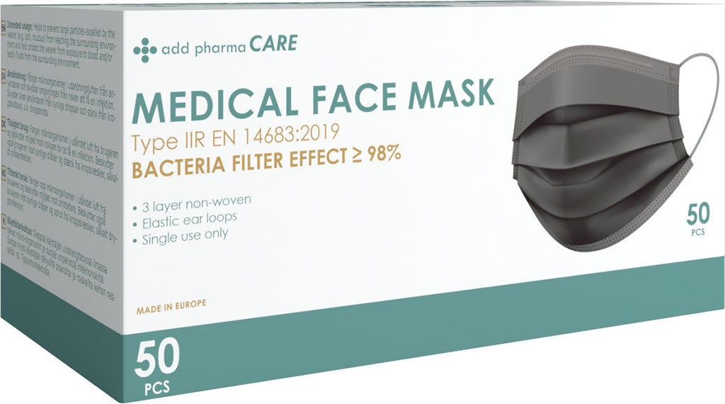 Bild på CARE Typ IIR munskydd SVART, 50 st