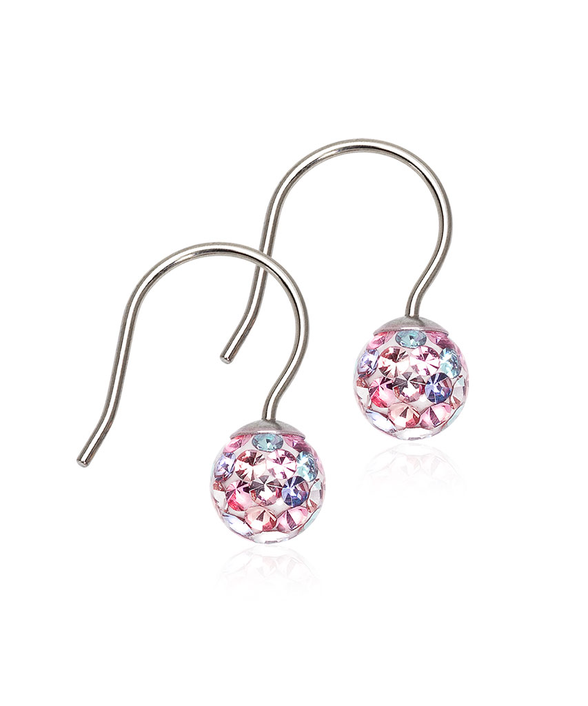 Bild på Blomdahl NT M Pend Crystal Ball 6mm Lfantasy, 1 par