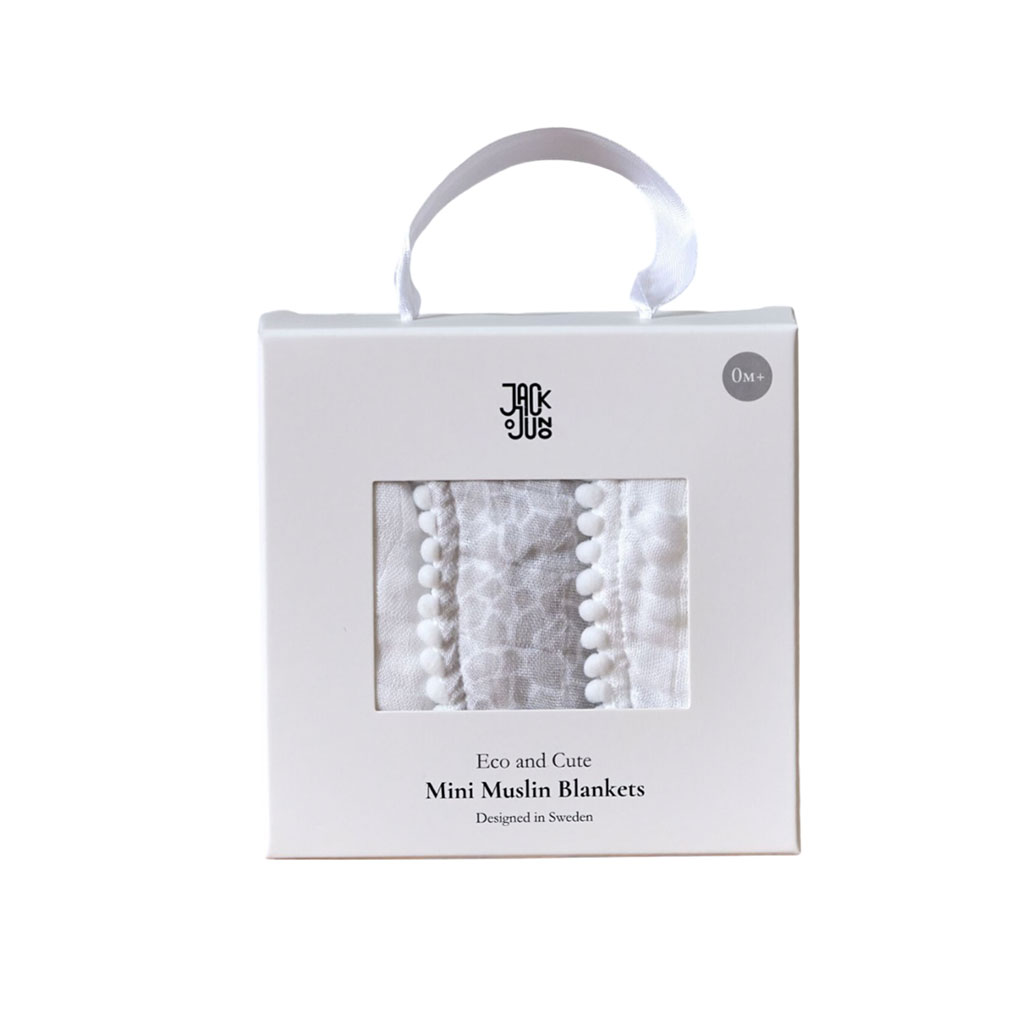 Bild på Jack o Juno Pom Pom Mini Muslinfiltar (3-pack), 3 st