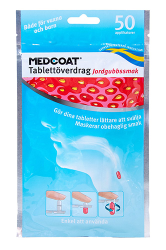 Bild på Medcoat, tablettöverdrag, jordgubbsmak, 50 styck
