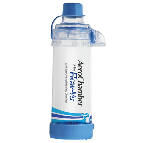 Bild på AeroChamber Plus Flow-Vu andningsbehållare med munstycke, 1 styck