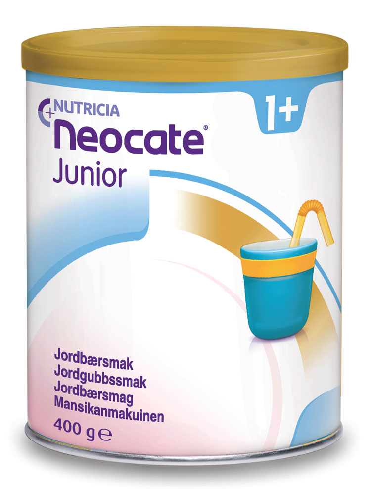 Bild på Neocate Junior, Kosttillägg och sondnäring, jordgubb, 400 gram