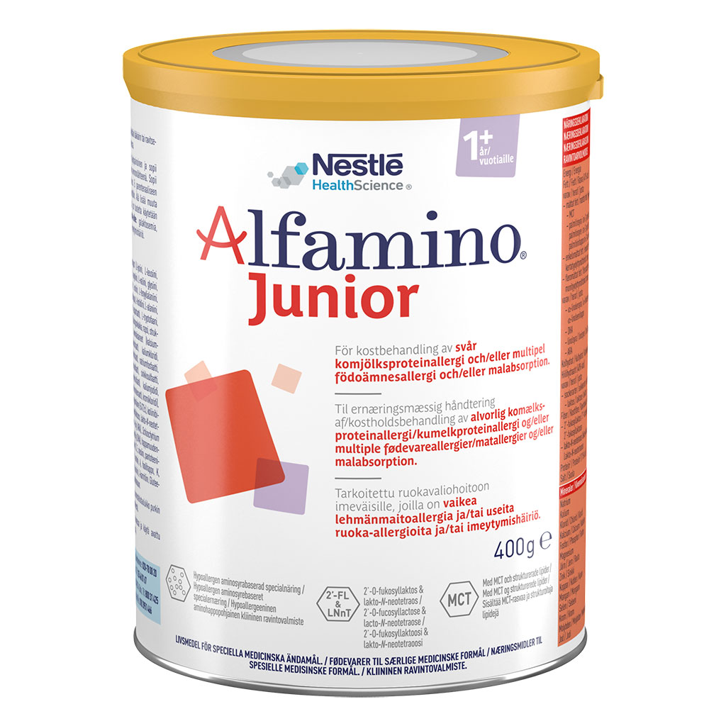 Bild på Alfamino junior, pulver, neutral, för barn från 1 år, 1 x 400 gram