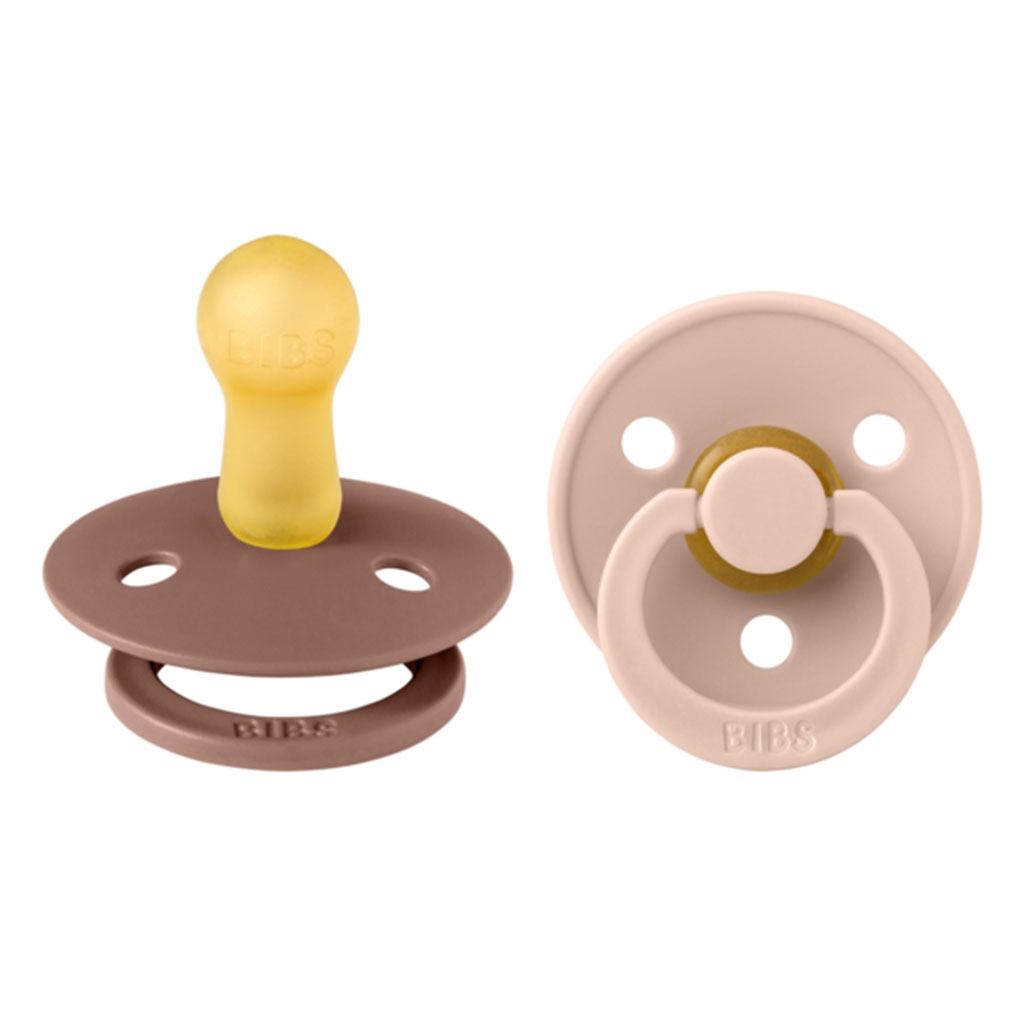 Bild på BIBS Colour Pacifier Latex stl2 Woodchuck/Blush, 2 st