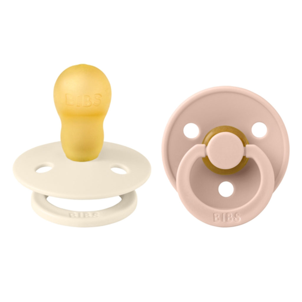 Bild på BIBS Colour Pacifier Latex stl3 Ivory/Blush, 2 st