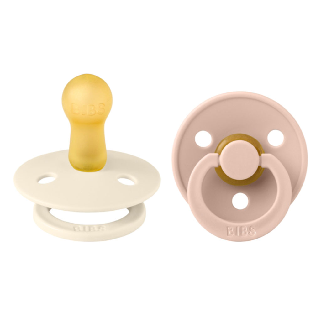 Bild på BIBS Colour Pacifier Latex stl2 Ivory/Blush, 2 st