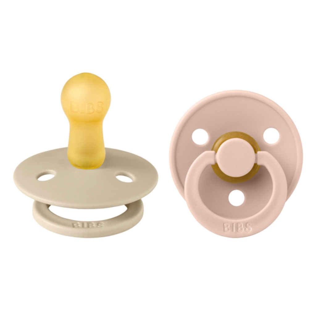 Bild på BIBS Colour Pacifier Latex stl2 Vanilla/Blush, 2 st
