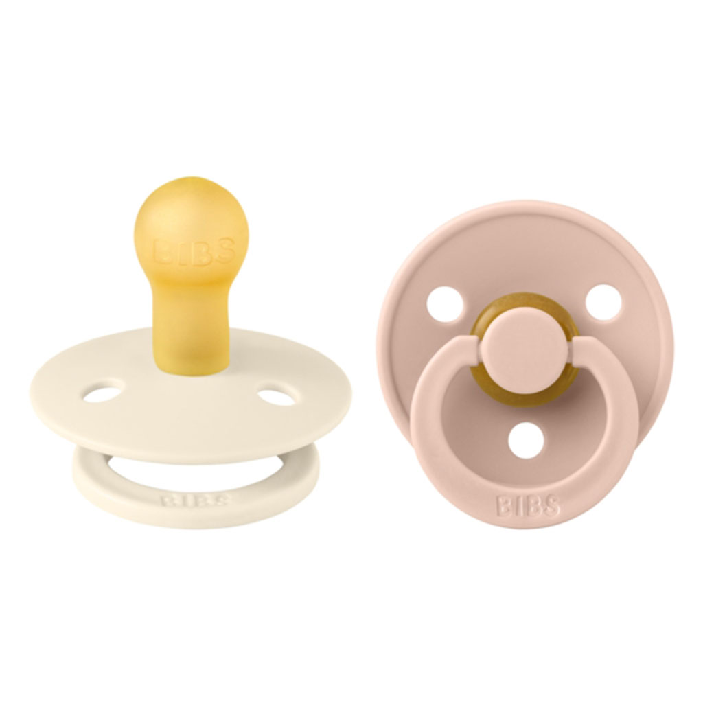 Bild på BIBS Colour Pacifier Latex stl1 Ivory/Blush, 2 st