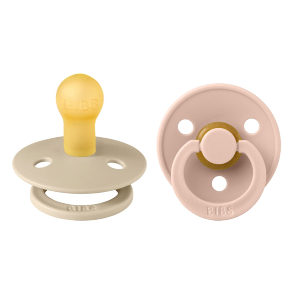 Bild på BIBS Colour Pacifier Latex stl1 Vanilla/Blush, 2 st