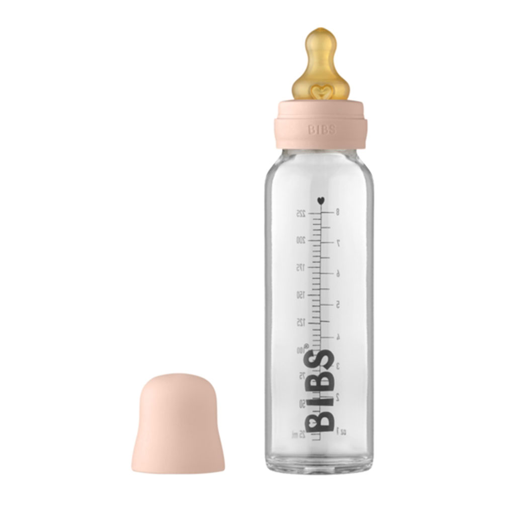 Bild på BIBS Nappflaska Glas Latex 225ml Blush , 1 st