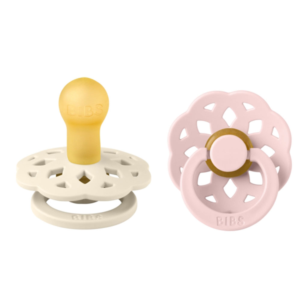 Bild på BIBS Boheme Pacifier Latex stl1 Ivory/Blossom, 2 st