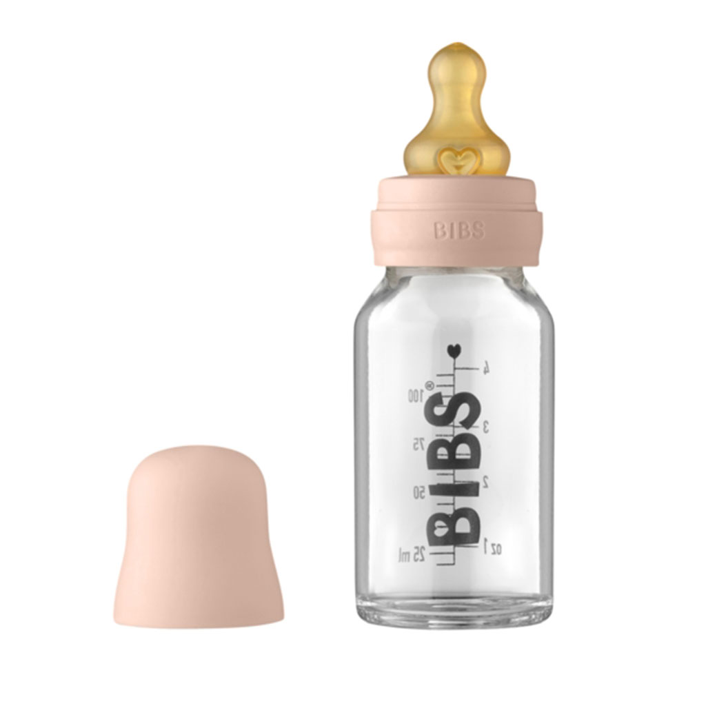 Bild på BIBS Nappflaska Glas Latex 110ml Blush , 1 st