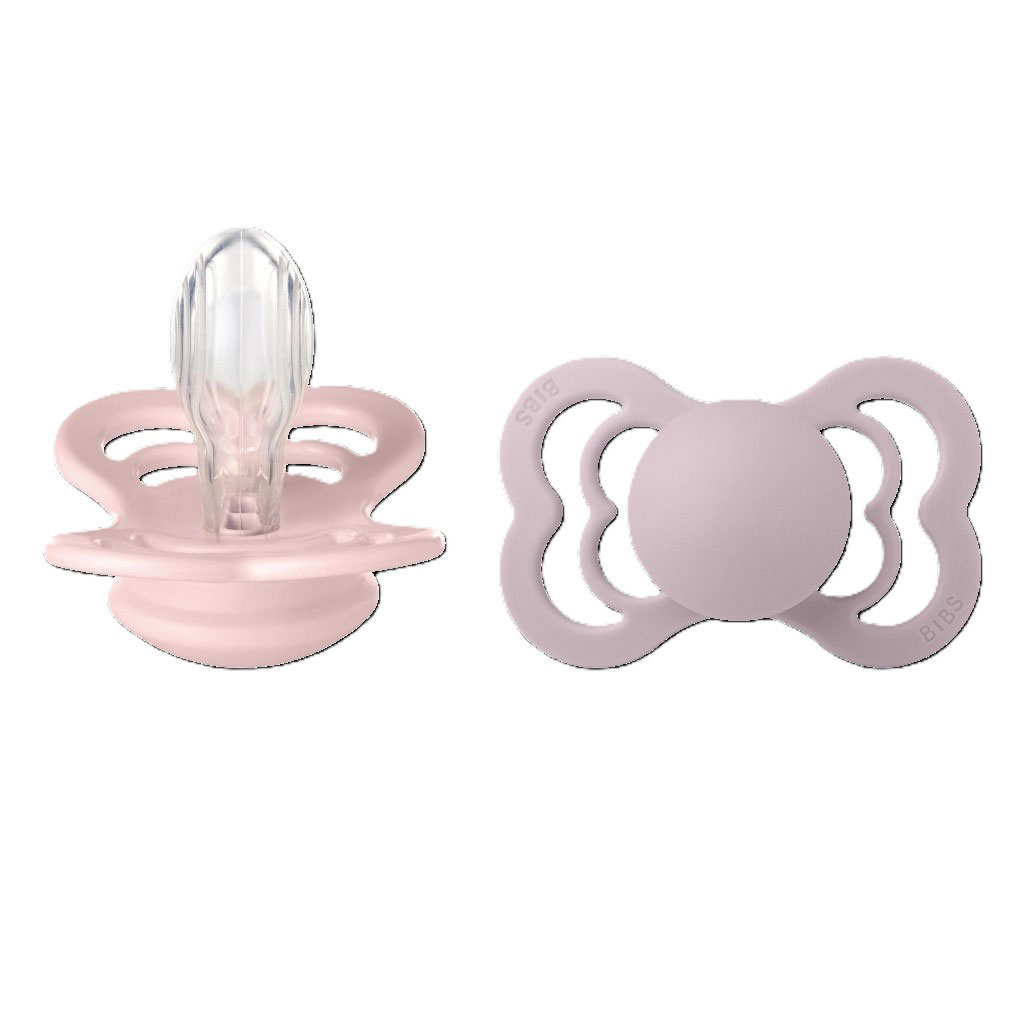 Bild på BIBS Supreme Pacifier Silikon stl 2 Blossom/Dusky Lilac, 2 st