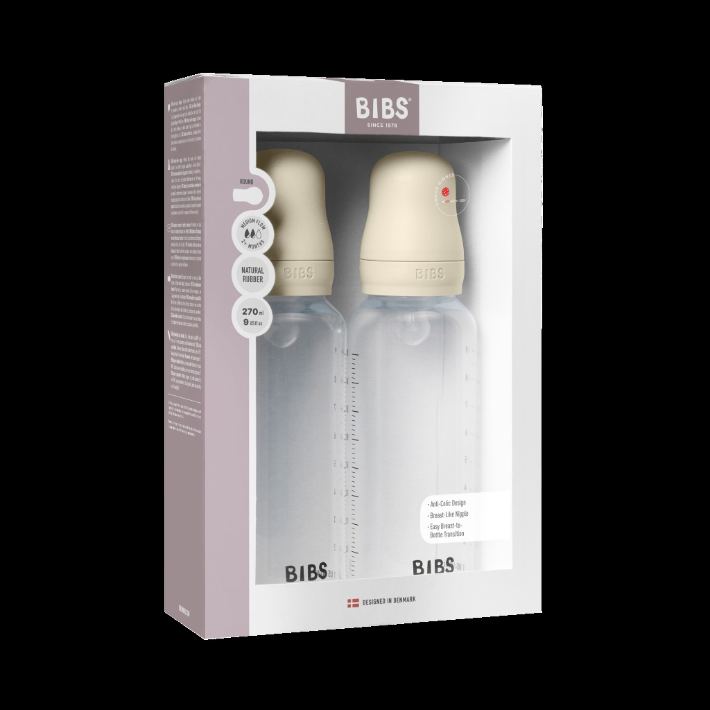 Bild på BIBS Baby Bottle 270ml Ivory, 2 st